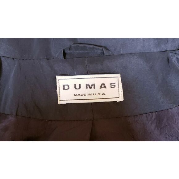Dumas Mens Open Front Long Rain Coat Solid Black Pockets Size Extra Large XL - Picture 3 of 3